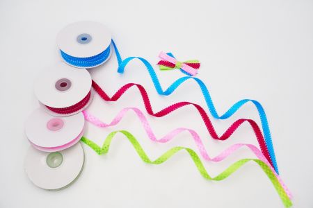 Набір кольорових вузьких тканих стрічок_C3-1501